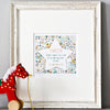 baby's first Christmas bespoke print with stars