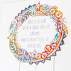 personalised dream catcher wall art in pinks with gold glitter feathers