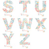 personalised floral letters for children's art prints