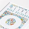 personalised moon & stars christening, baptism or naming day print gift