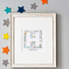 personalised stars Letter & name print in celestial design