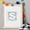 personalised stars Letter & name print in celestial design