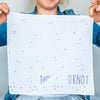 Wedding Handkerchief greeting Card, hooray you tied the knot