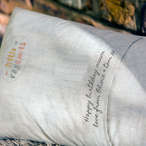 personalised messages on the back on our cushions