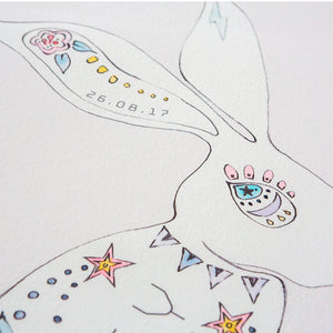 bespoke bunny rabbit print for kids