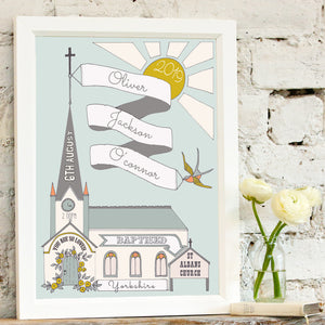 personalised godson print gift