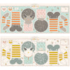 soft doll & doll's dress sewing kit in teal blue with printed toy pattern