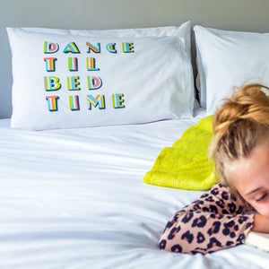 personalised dance til bedtime children's pillowcase