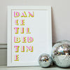 dance til bedtime tween bedroom or nursery wall art in pink