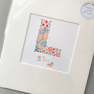 packaged mounted personalised art print for kids