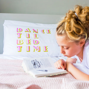 personalised dance til bedtime children's pillowcase