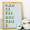 dance til bedtime bedroom or nursery print in blues
