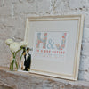 personalised wedding, anniversary or couple print gift